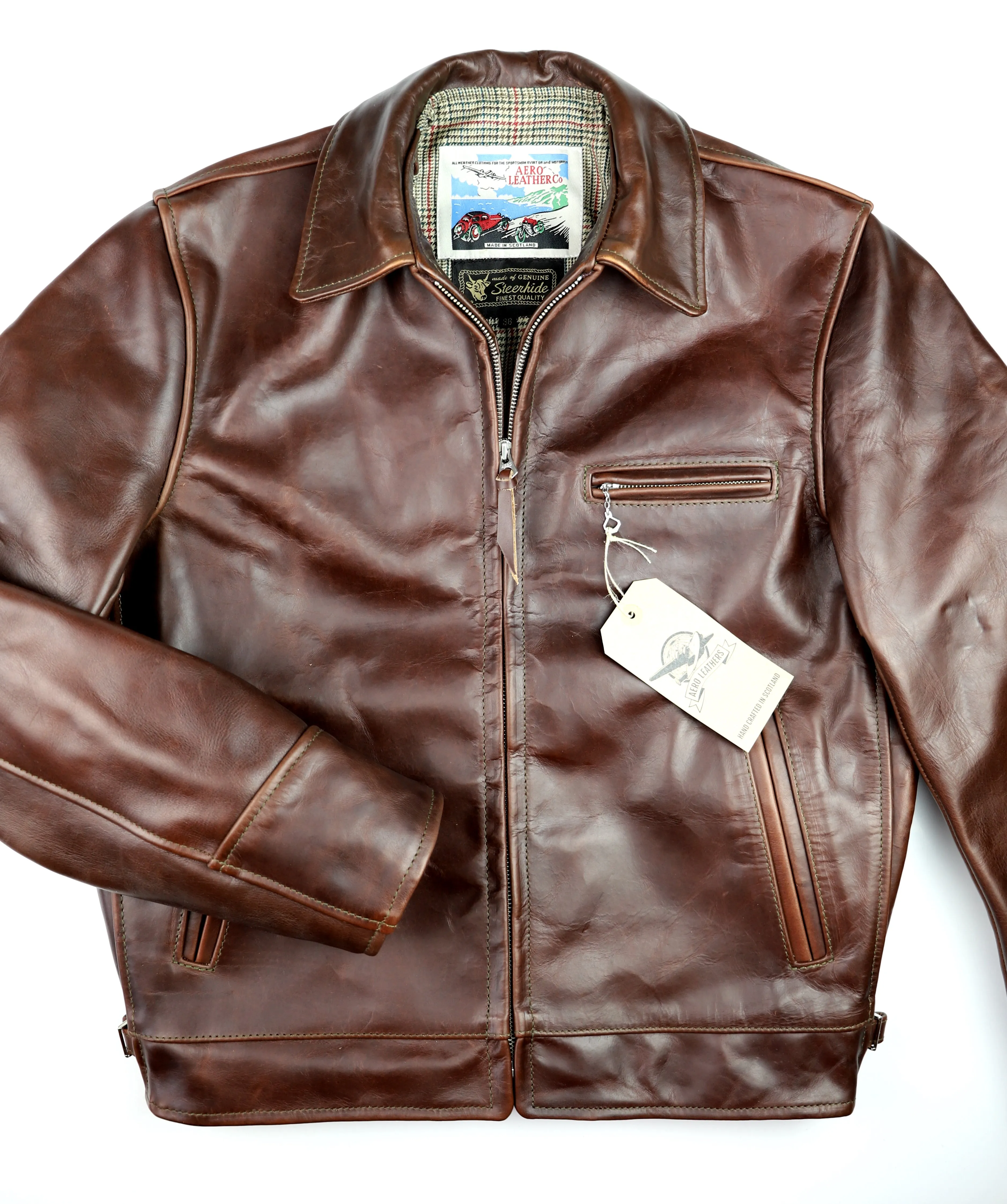 Aero Highwayman, sz 36 (fits like size 40), Brown CXL Steerhide