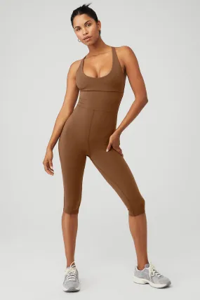 Airbrush Physique Onesie - Cinnamon Brown