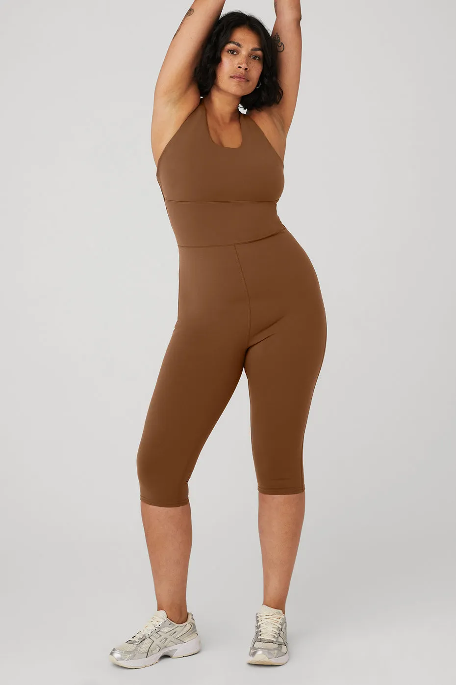 Airbrush Physique Onesie - Cinnamon Brown