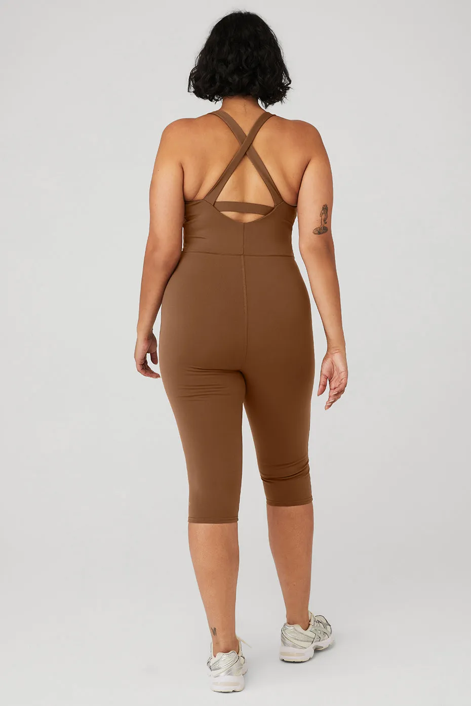 Airbrush Physique Onesie - Cinnamon Brown