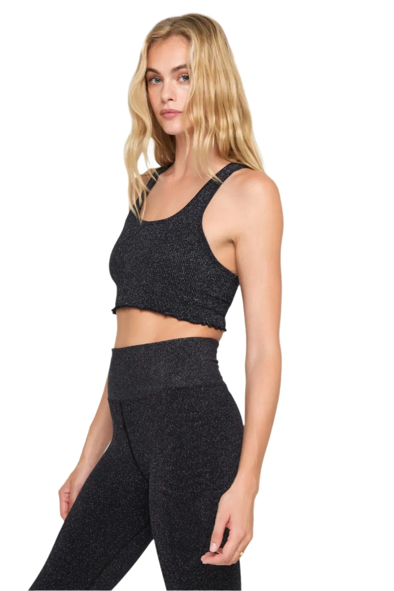 Amor Shimmer Crop Tank