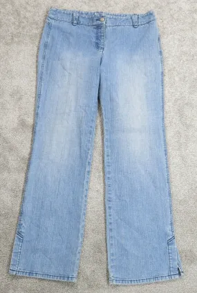 Ann Tayler Loft Womens Stretch Bootcut Denim Jeans Mid Rise Light Blue Size 10