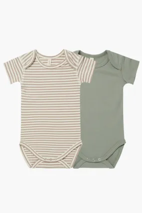 Baby Onesie Quincy Mae 2-Pack Spruce