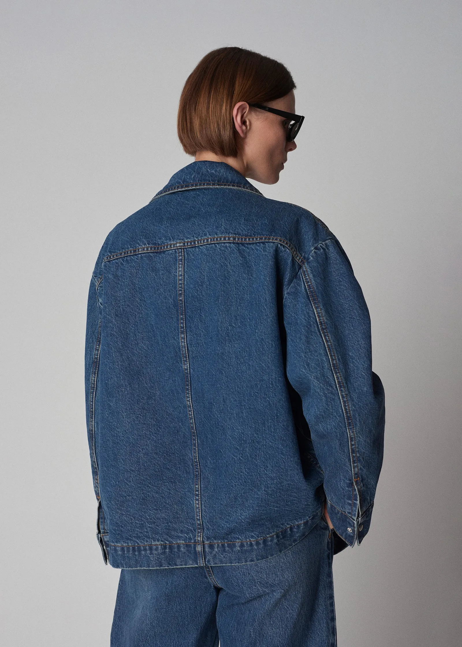 Bomber Jacket in Denim - Indigo