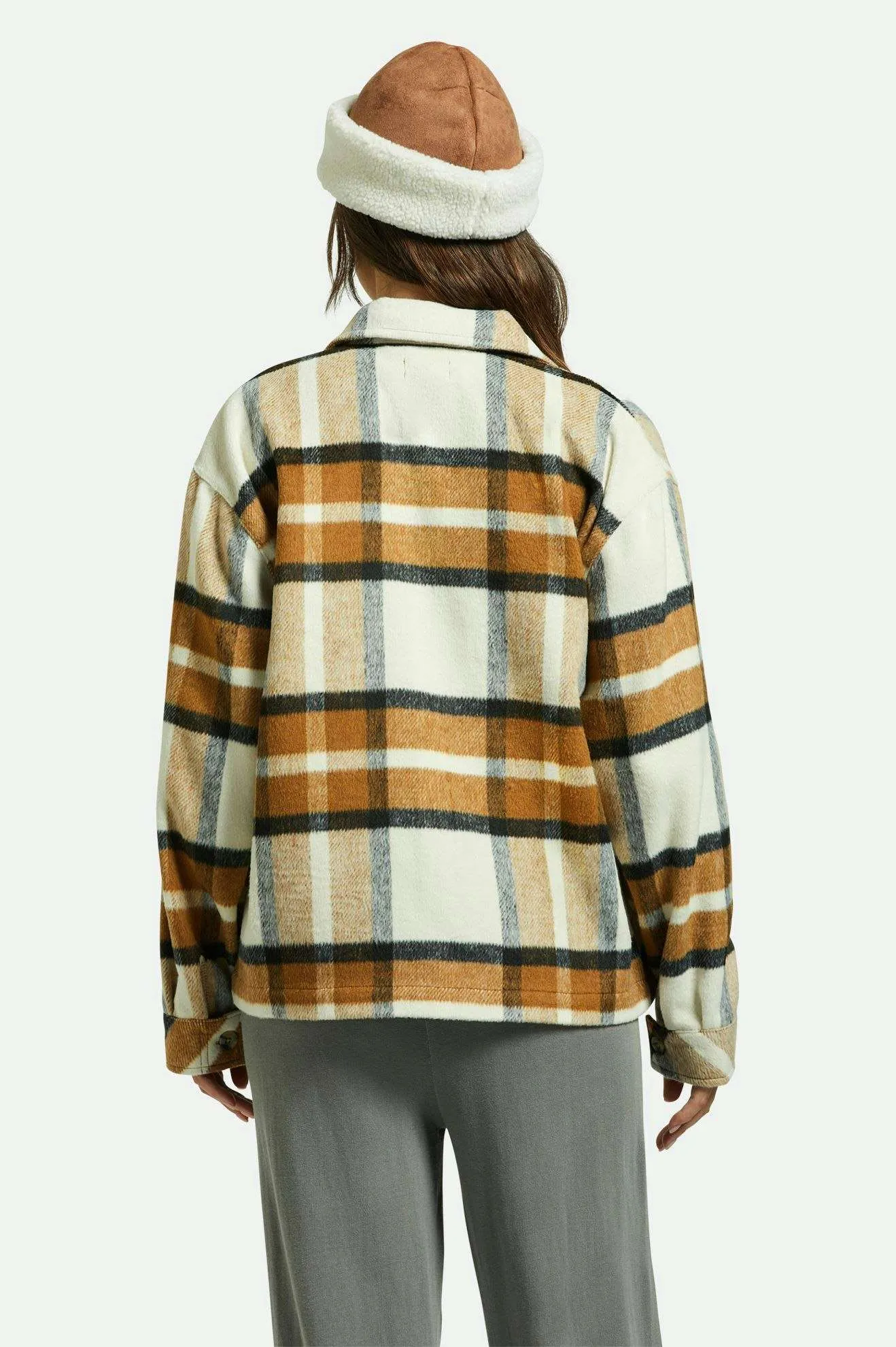 Bowery Women's Soft Brushed L/S Flannel - Washed Copper