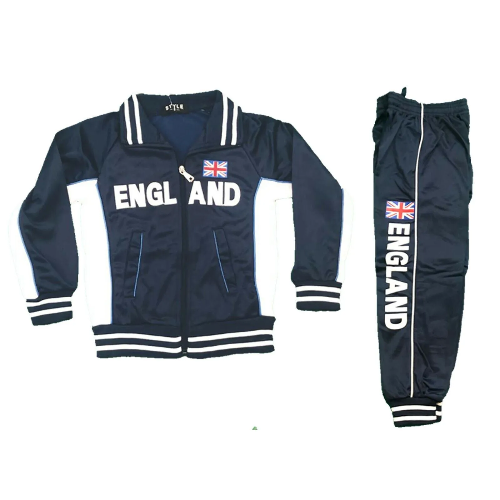 Boys Kids England Tracksuit Jacket Joggers Jogging Bottoms Sport Football Set