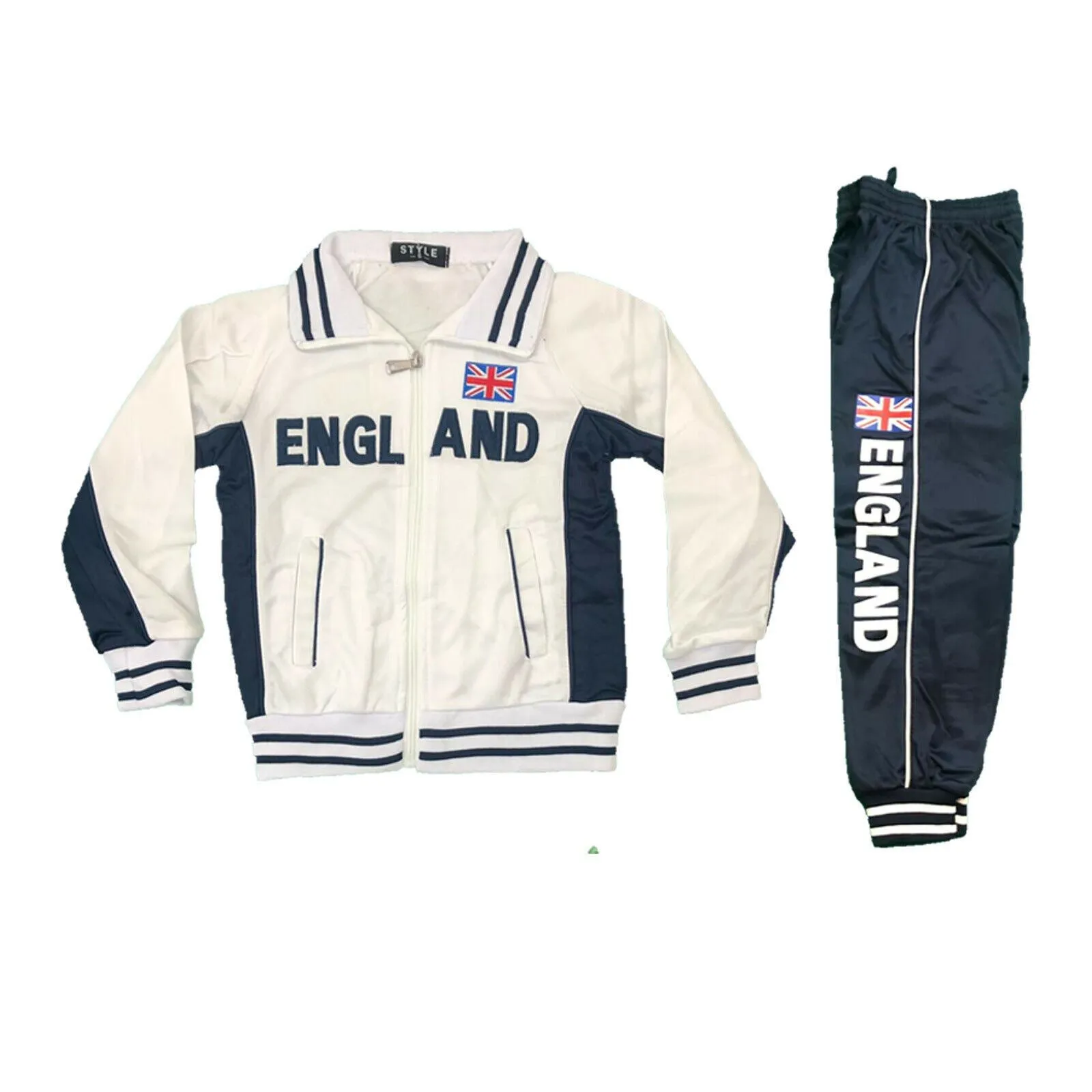 Boys Kids England Tracksuit Jacket Joggers Jogging Bottoms Sport Football Set