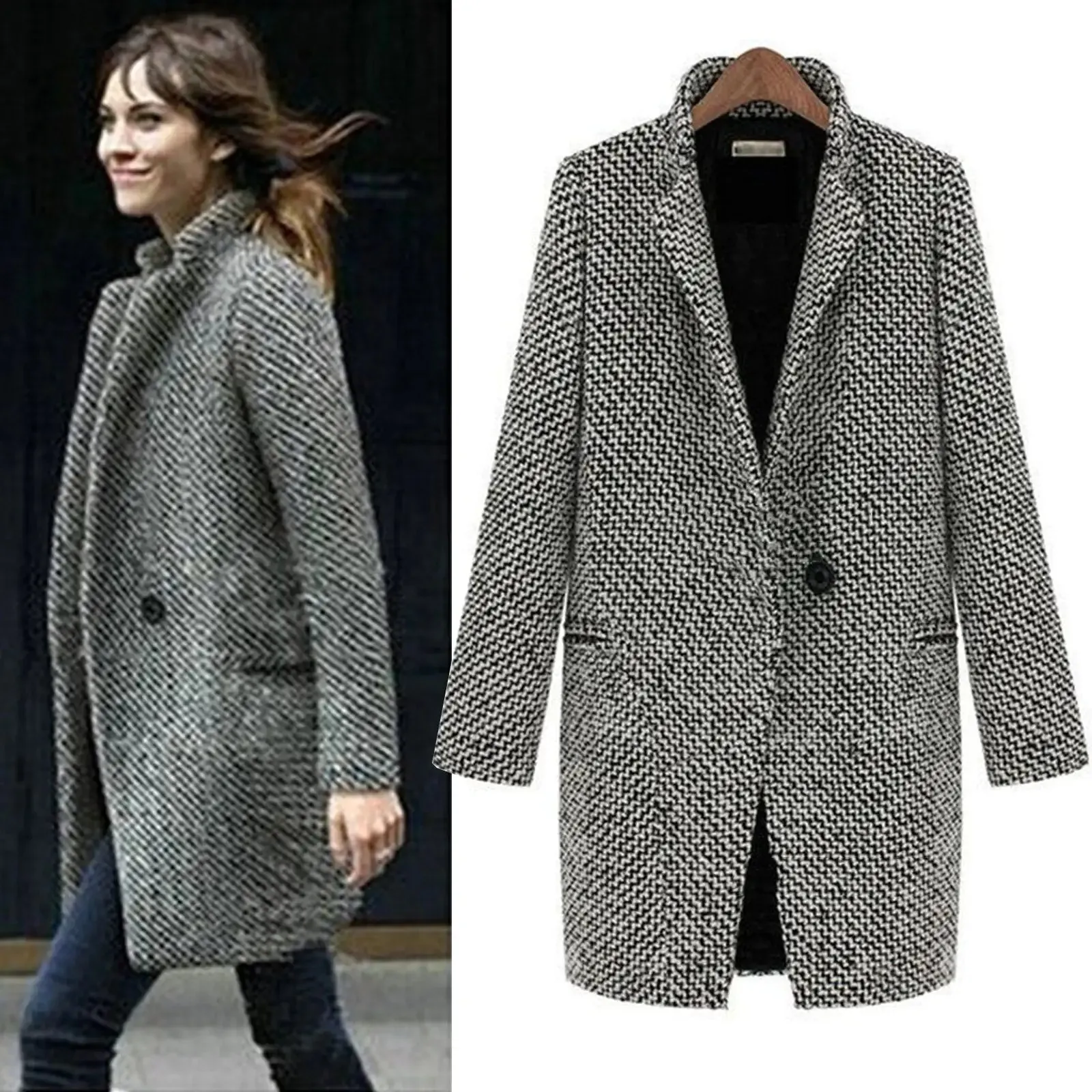 BRITTANY - LONG WOOL JACKET COAT