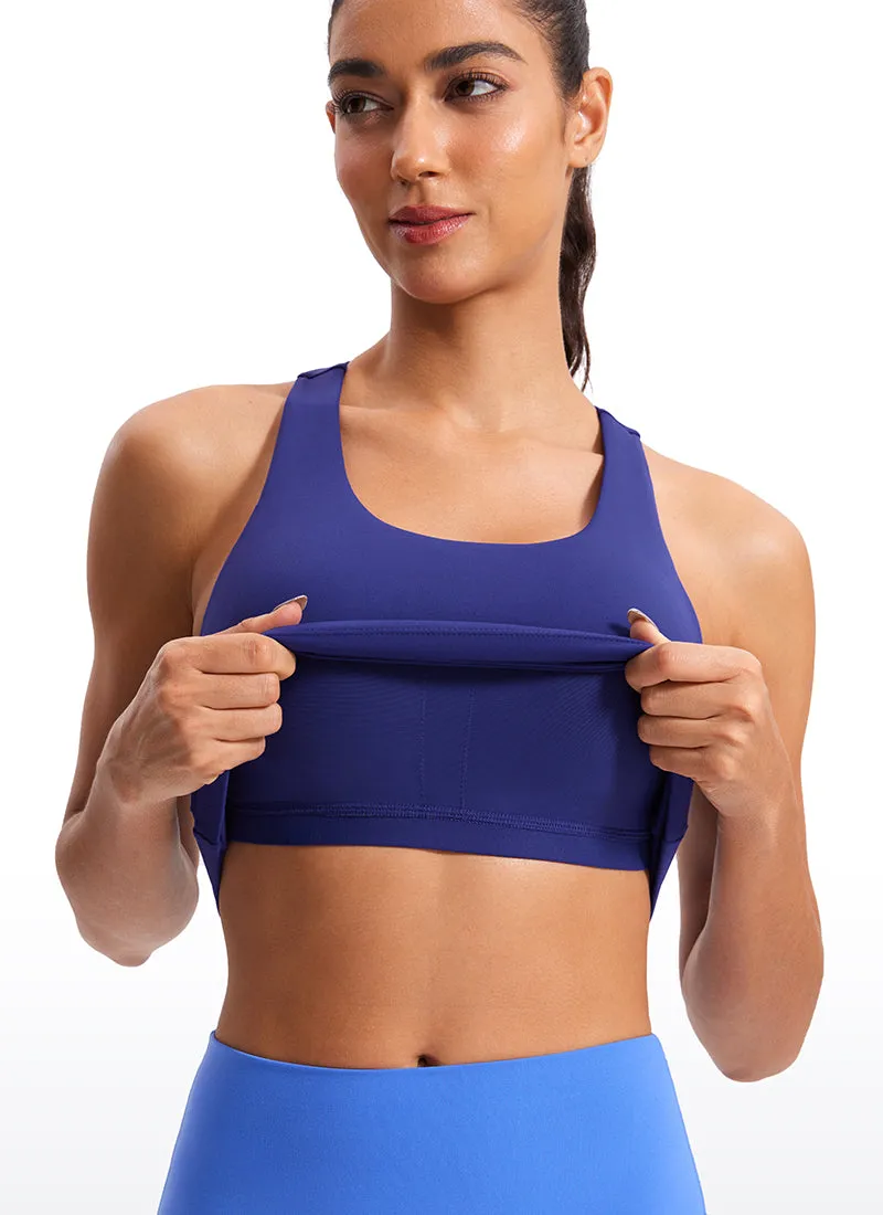 Butterluxe Waist Length Built-in Bra Tank Racerback