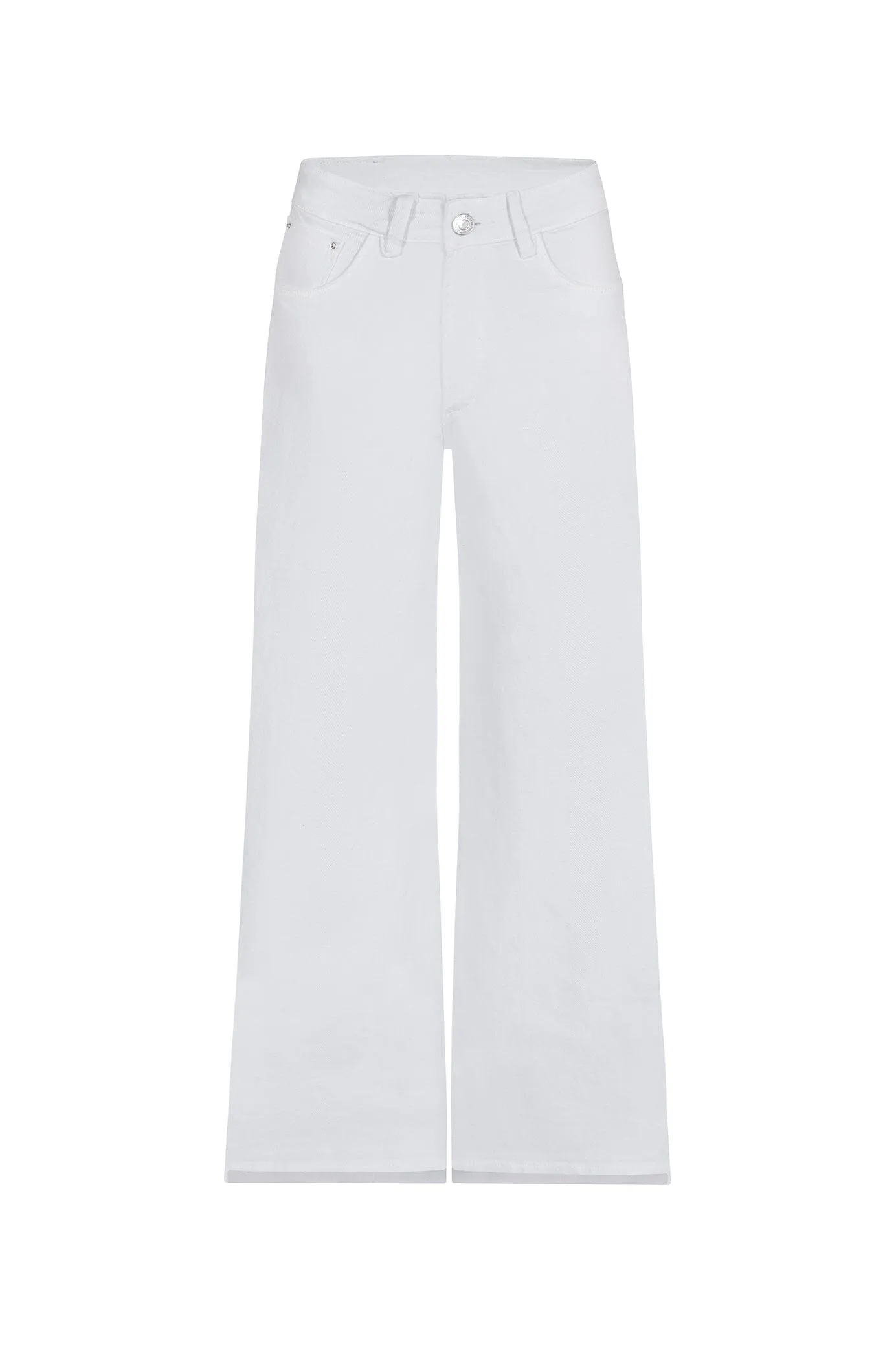 Cammy High Rise Wide Leg White Jeans