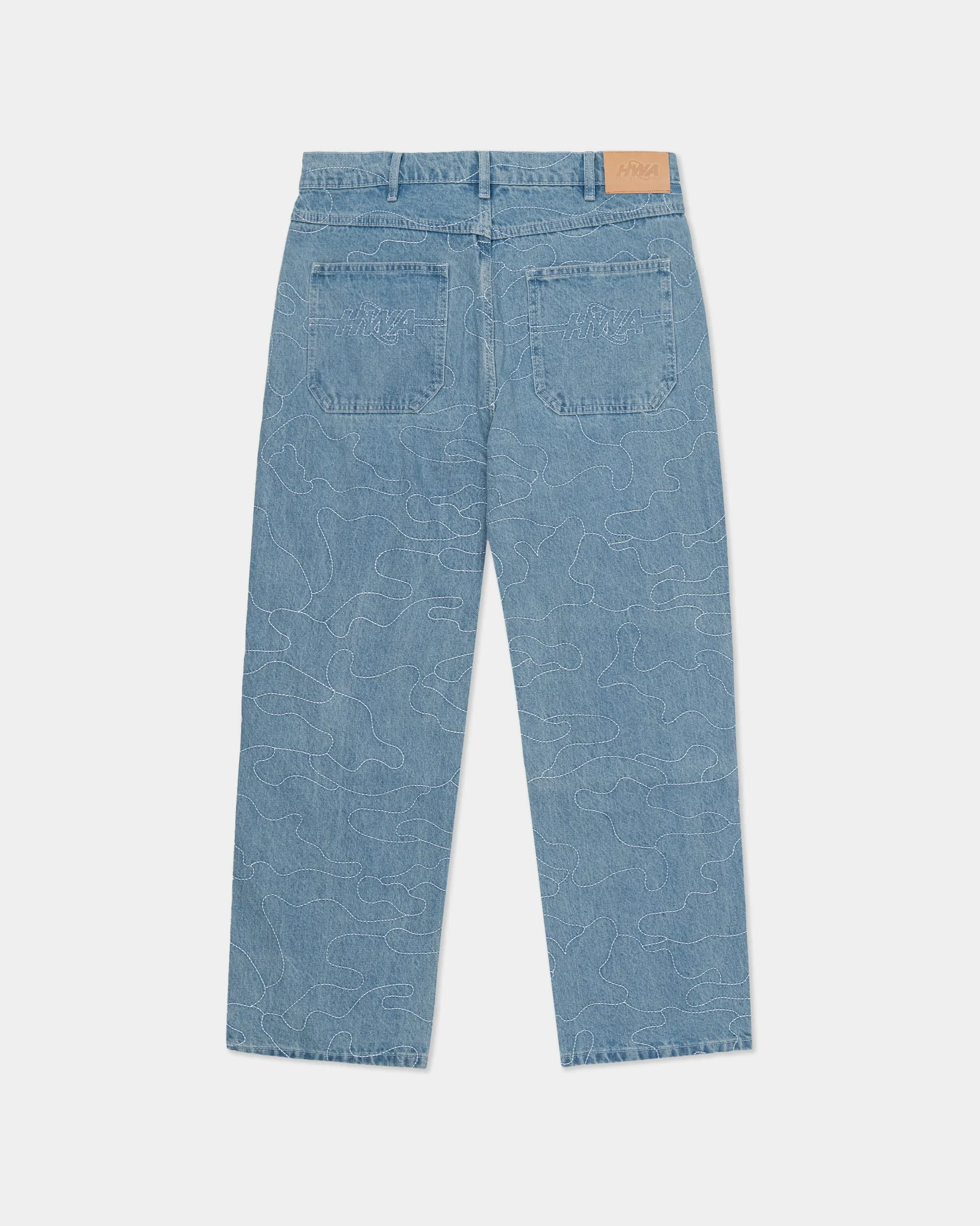 CAMO BAGGY DENIM - WASHED INDIGO