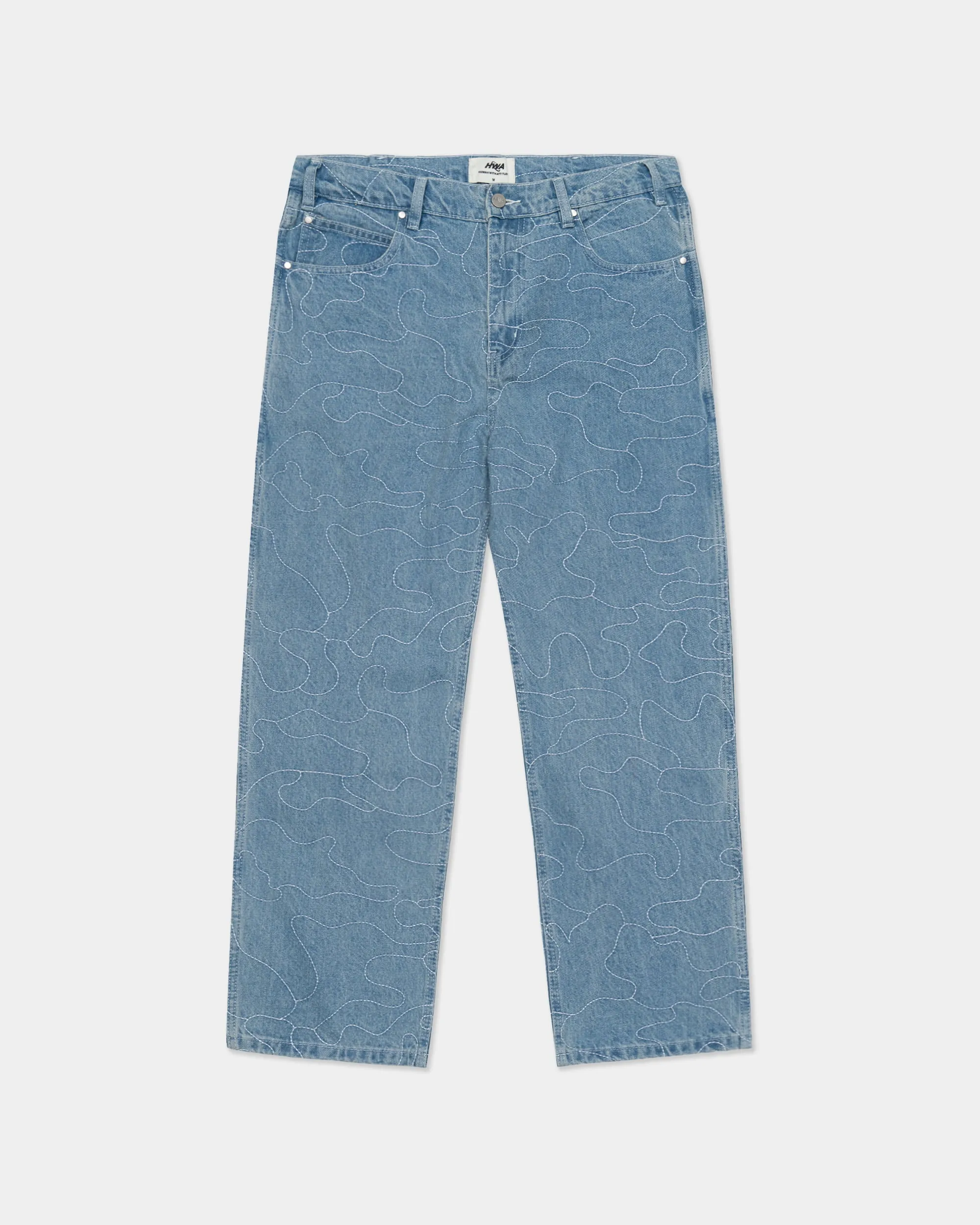 CAMO BAGGY DENIM - WASHED INDIGO