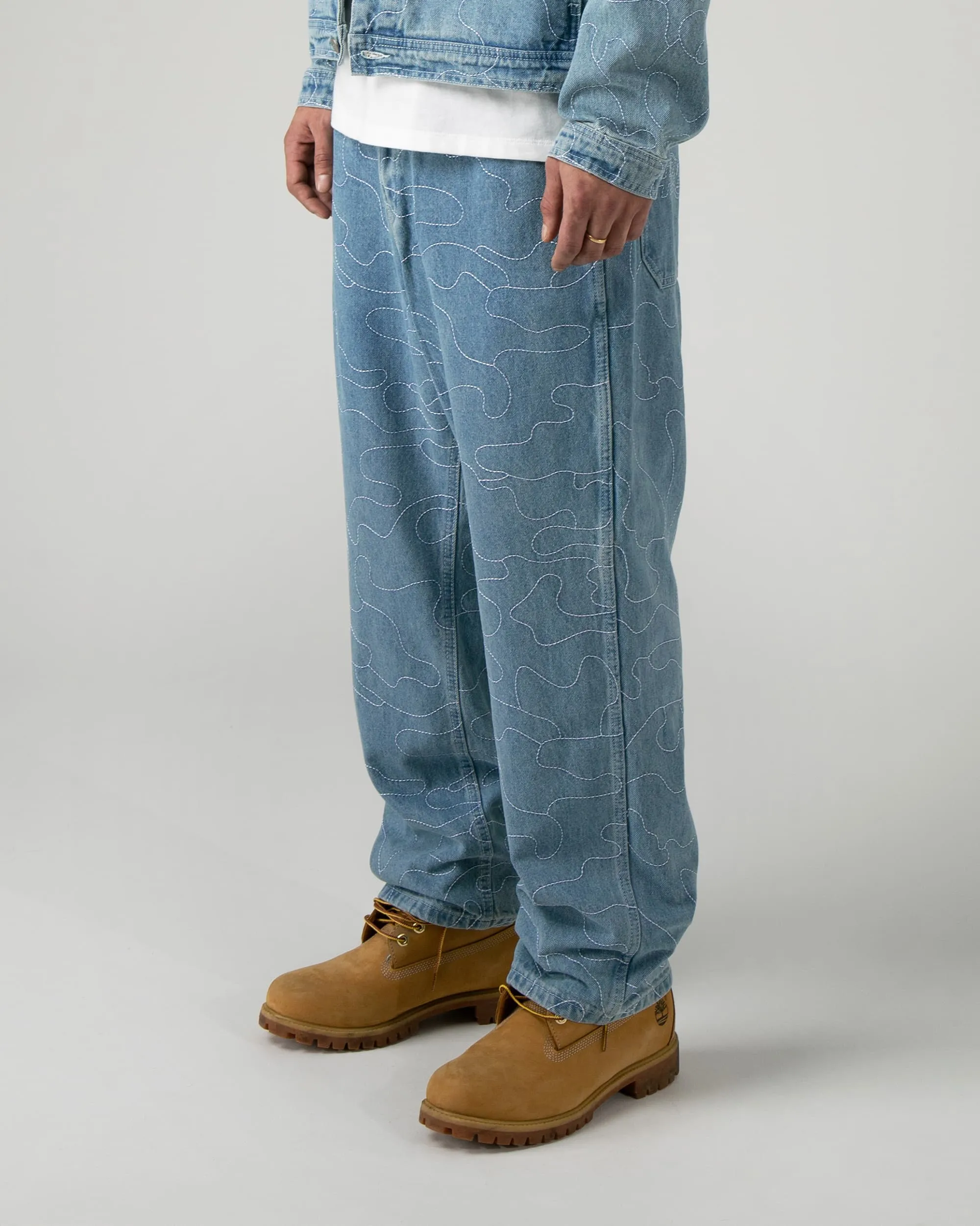 CAMO BAGGY DENIM - WASHED INDIGO