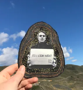 Carl Sagan. Handmade Embroidered Denim Patch