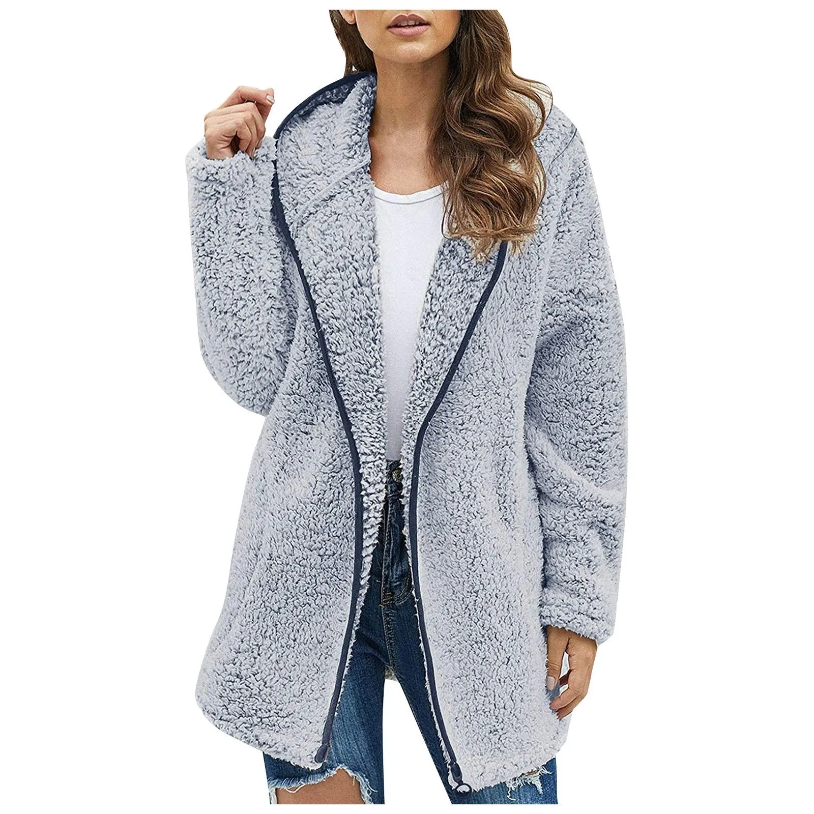 Casual Solid Color Lapel Long Sleeve Sweater