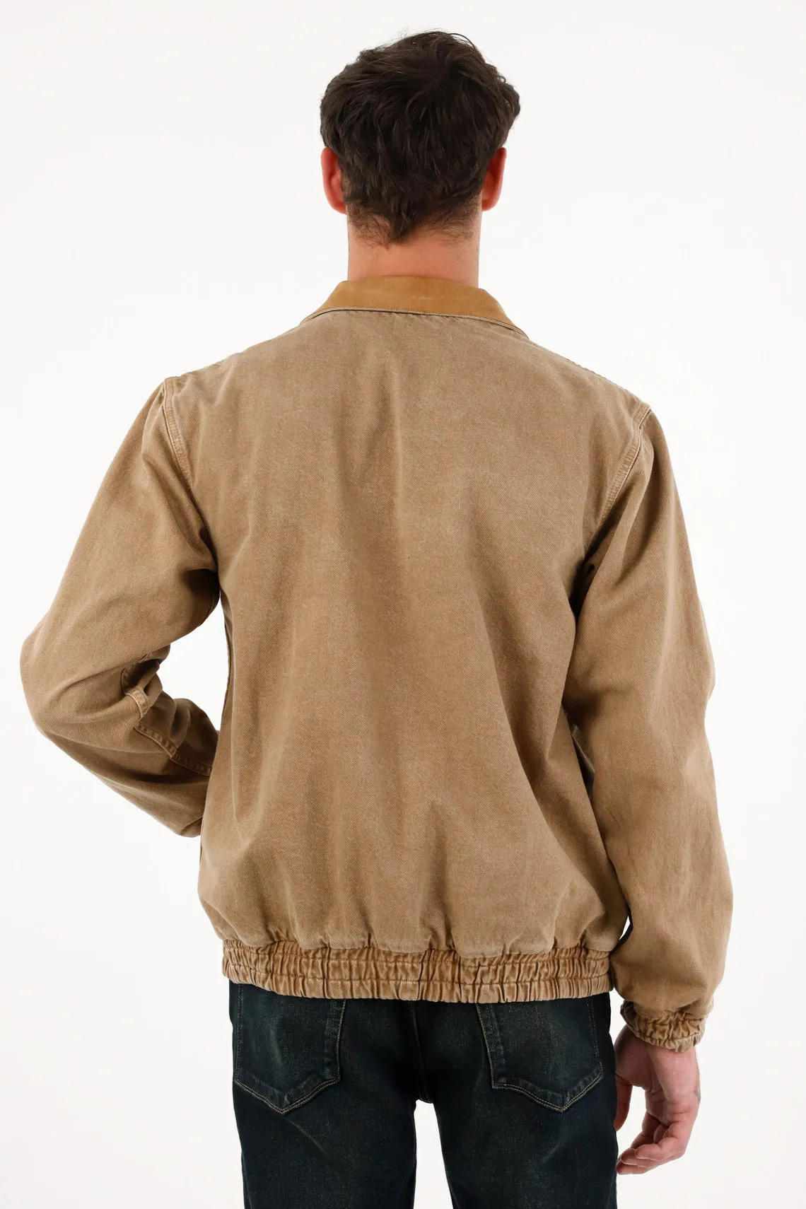 Chaqueta Bomber café para hombre