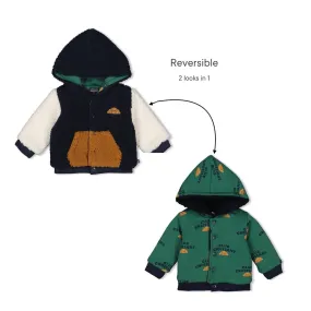 CLUB CROISSANT - Bouclé Teddy Reversible Jacket