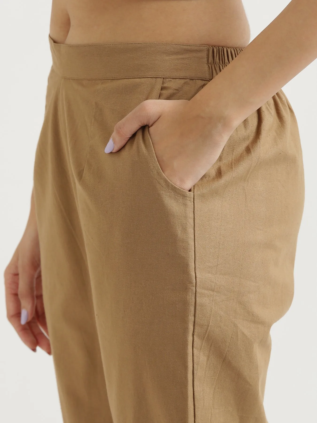 Coffee Brown Cotton Pant