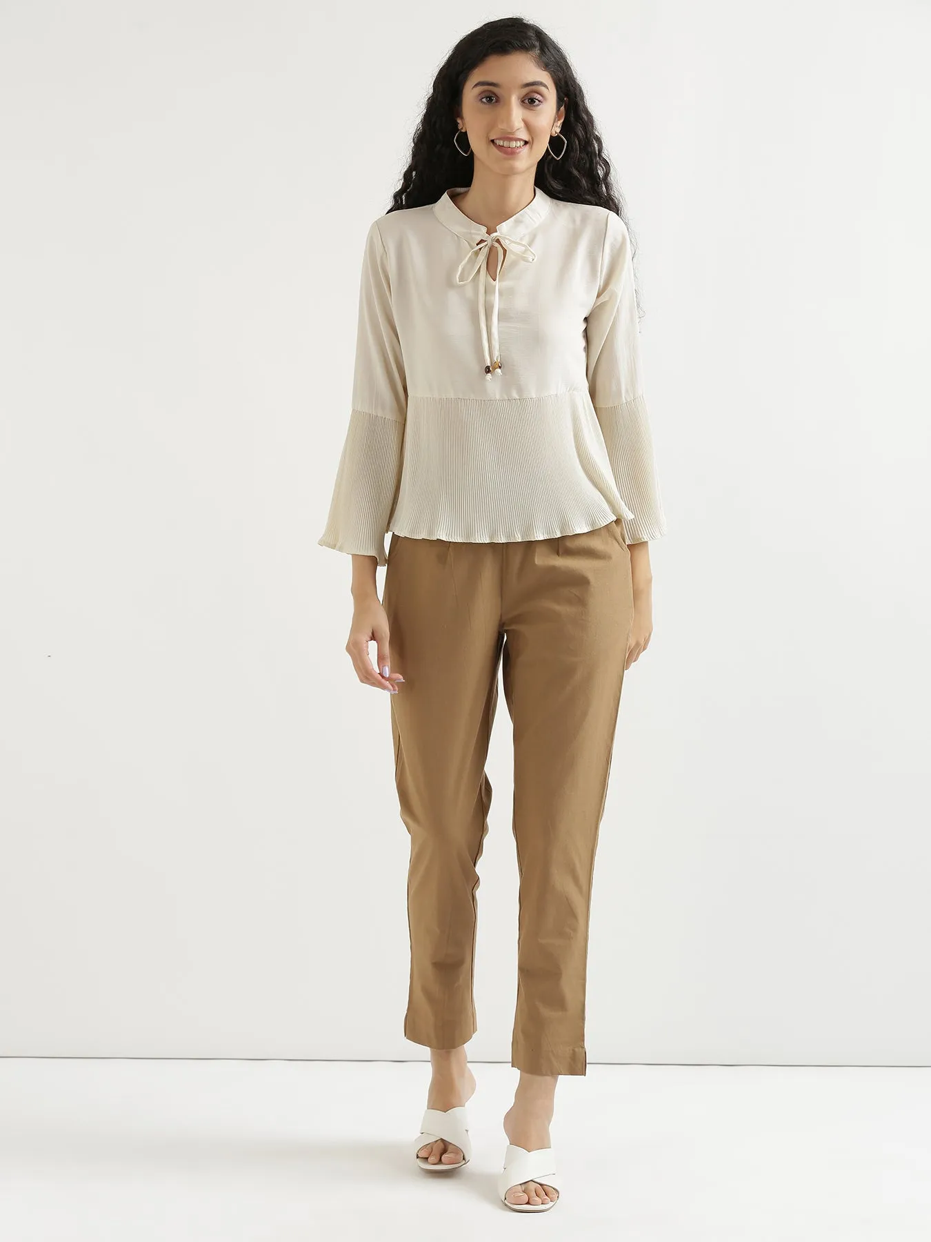 Coffee Brown Cotton Pant