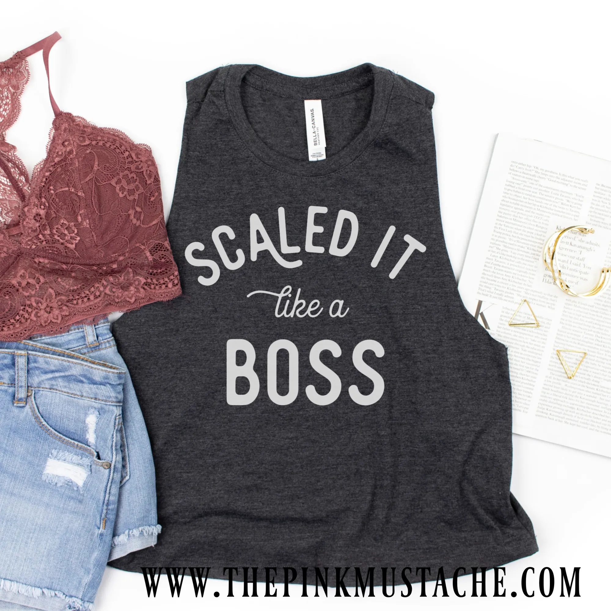 Crossfit Scaled it Like a Boss Cropped Tank