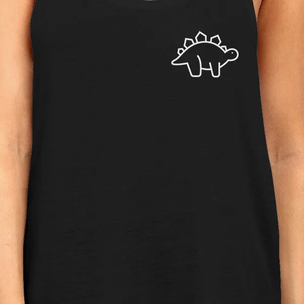 Dinosaurs BFF Matching Black Tank Tops