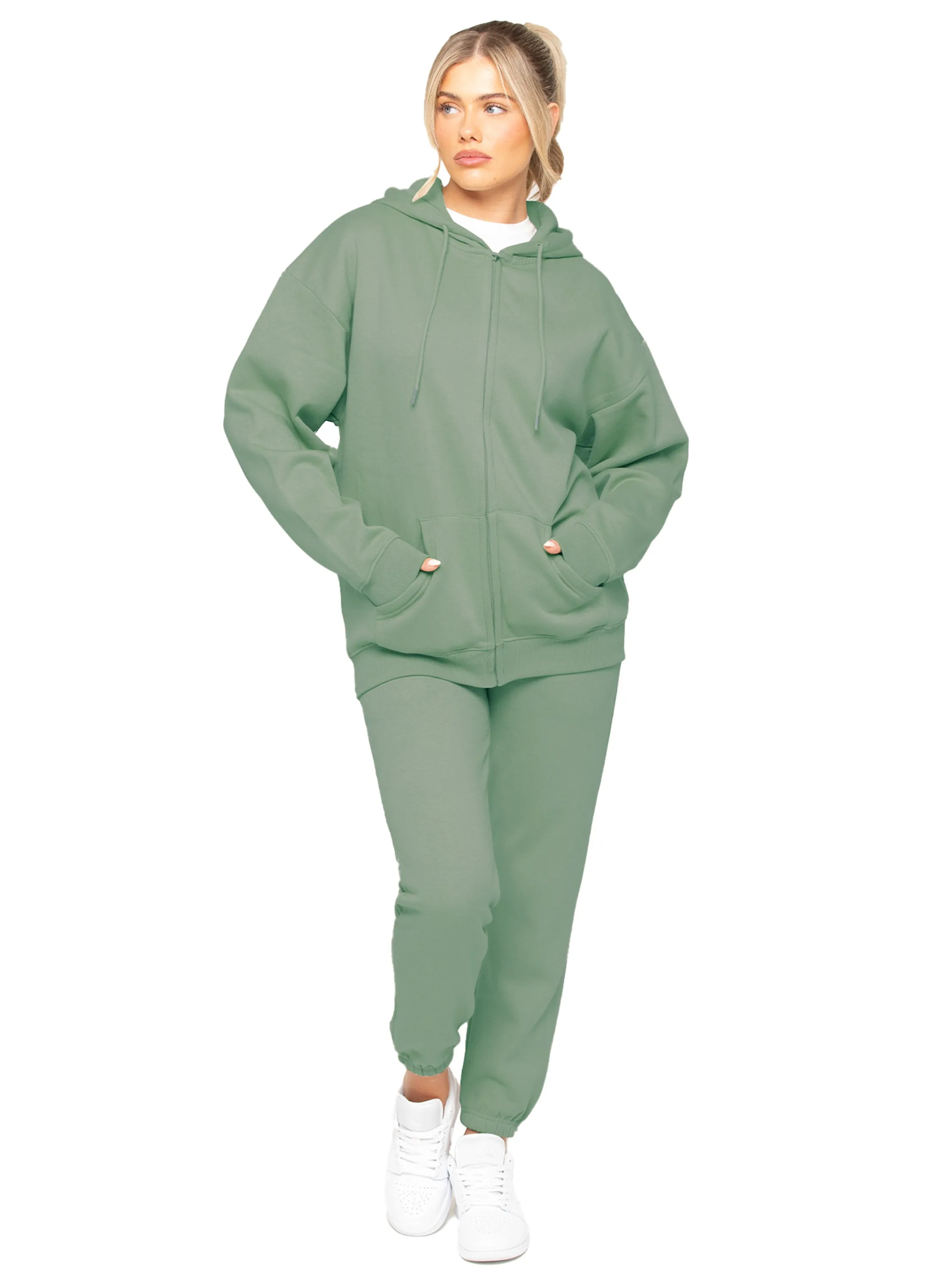 Enzo | Womens Oversized Zip Hoodie Tracksuit