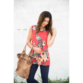 Floral Front Tank