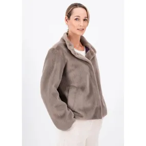 Fynch-Hatton Faux Fur Jacket in Taupe 24095821