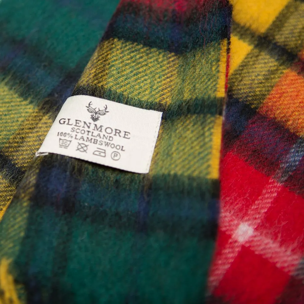 Glenmore 100% Lambswool Tartan Scarf - Buchanan Modern