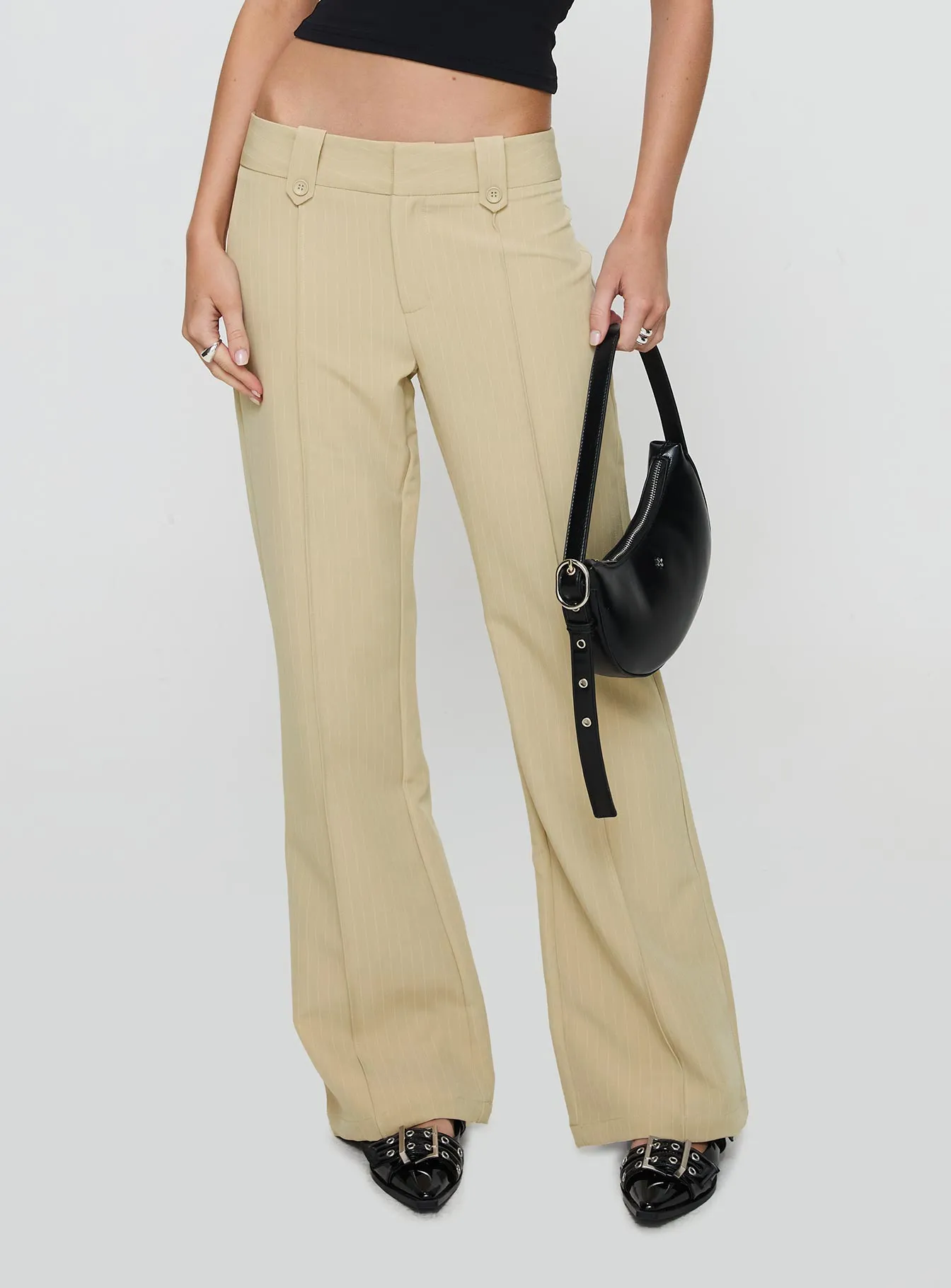 Graham Pleated Pants Beige