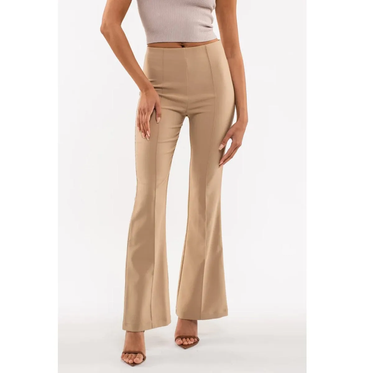 High Waisted Flared Leg Pant