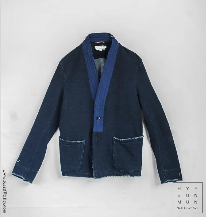 Indigo Dyed French Terry Jacket