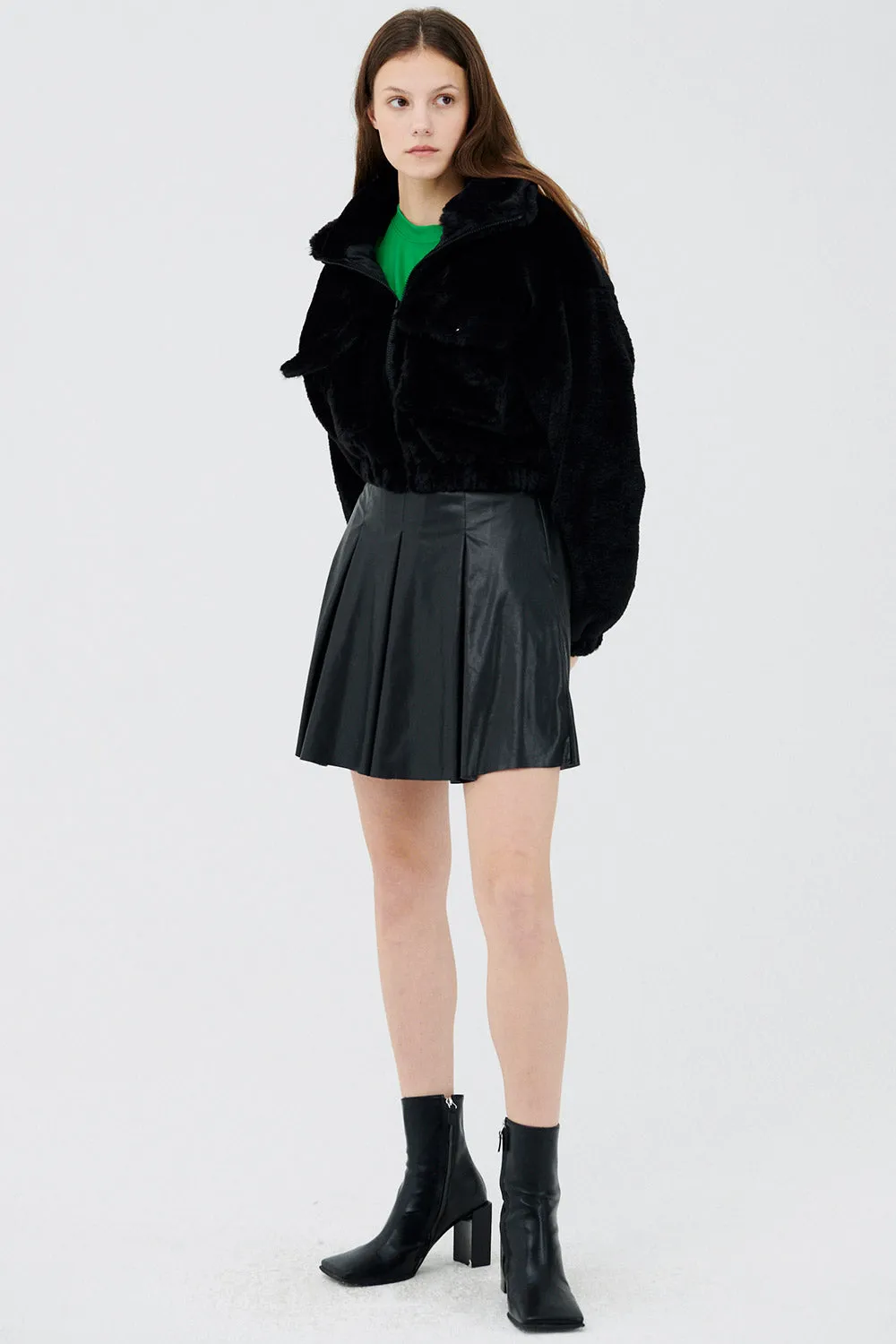 Iris Faux Fur Bomber Jacket