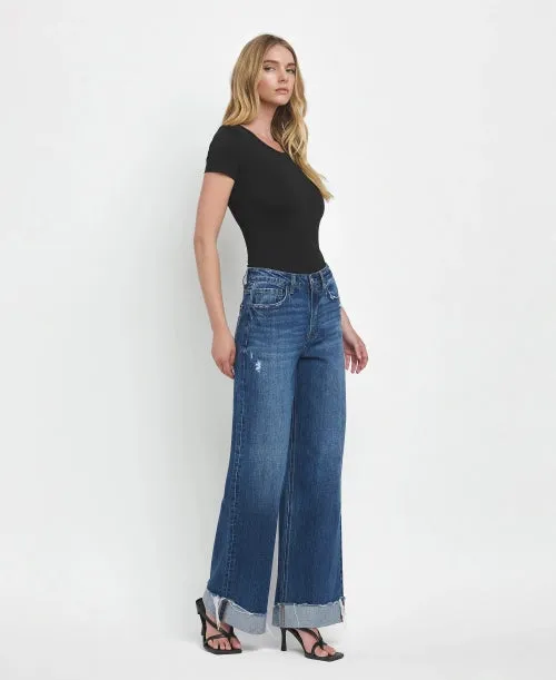 Juno High Rise Cuffed Baggy Denim