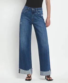 Juno High Rise Cuffed Baggy Denim