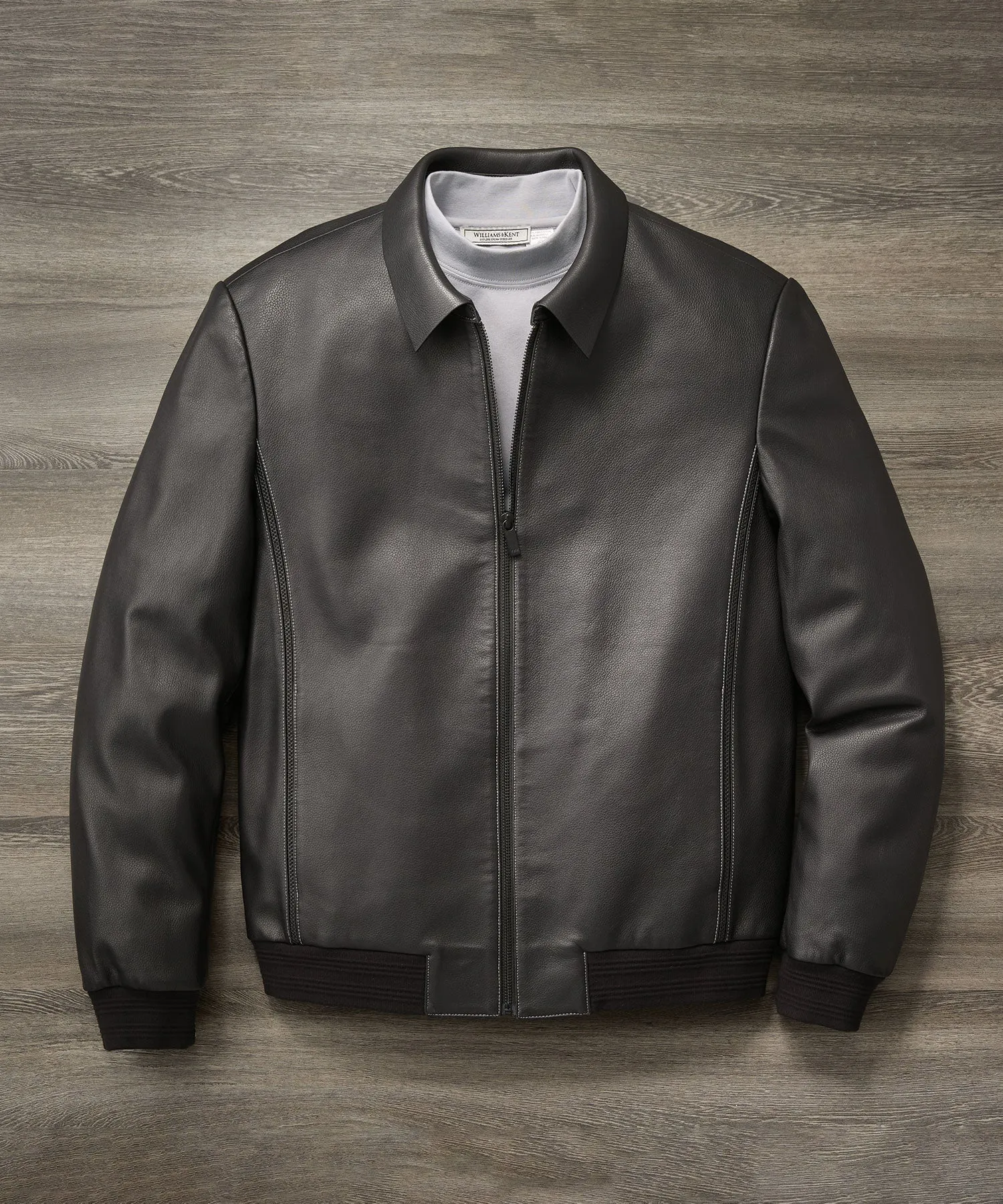 Lambskin Leather Bomber Jacket