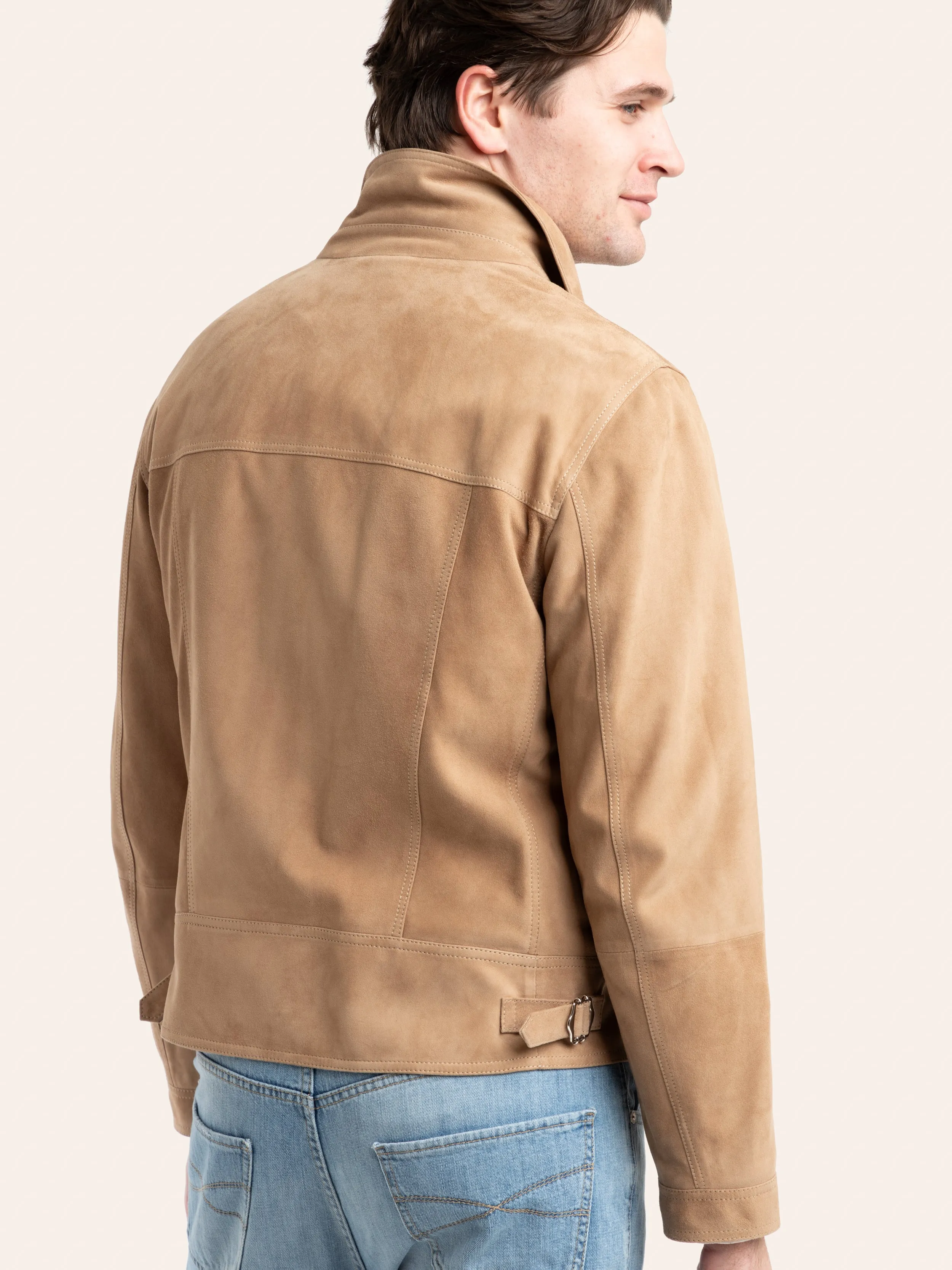 Light Brown Biker Leather Jacket