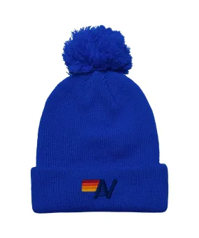 LOGO POM RIB BEANIE - ROYAL