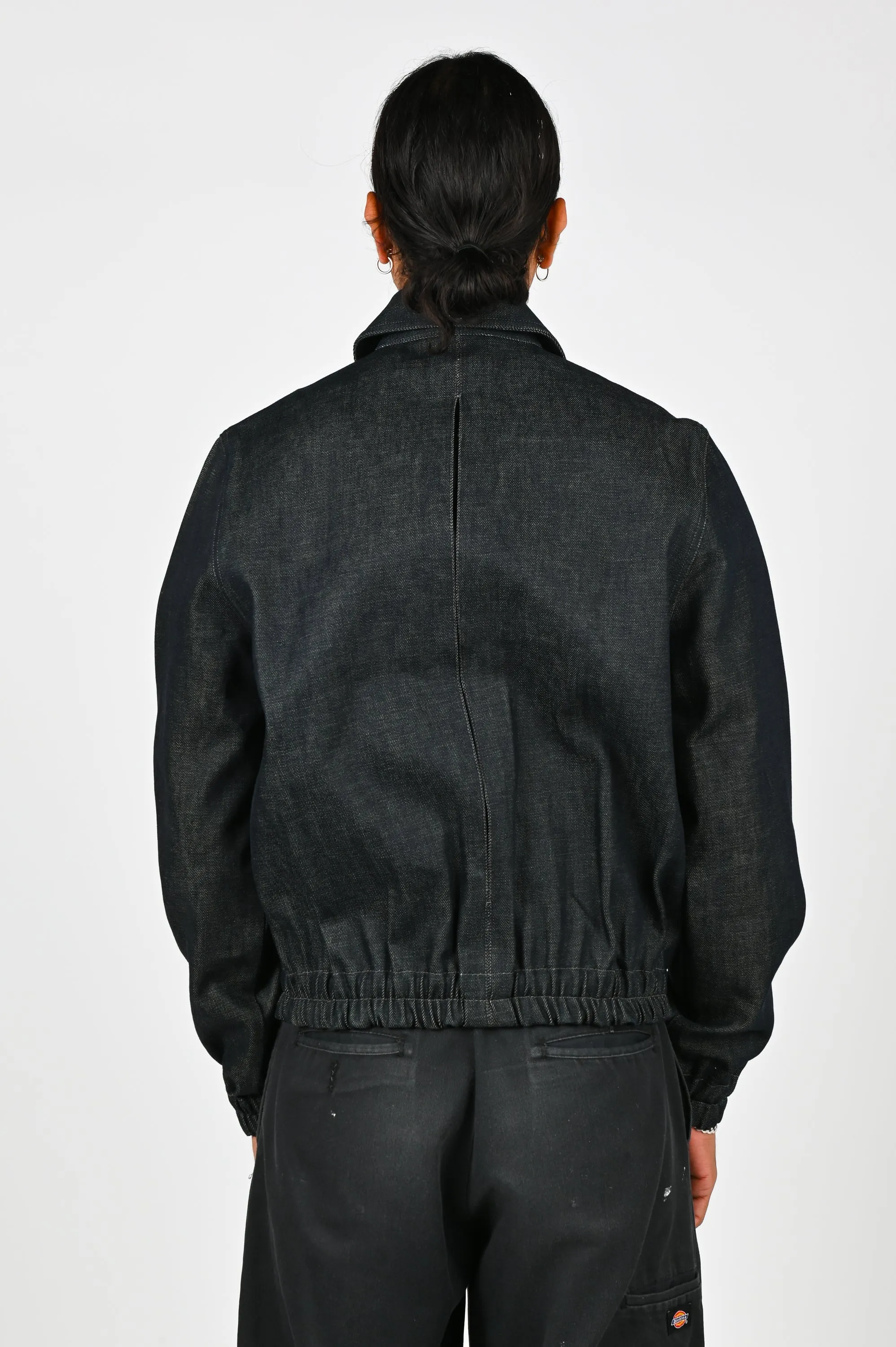 Madre Natura 'Fig' Denim Bomber Jacket