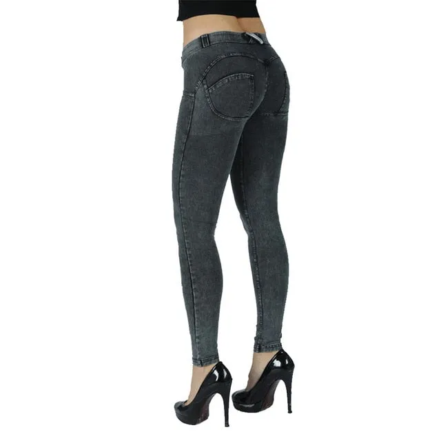 Melody Jeans for Women Skinny Jeans Slim Fit Femme Mid Rise  Fitness Shapewear for Girls Denim Fashion Booty Control Sexy