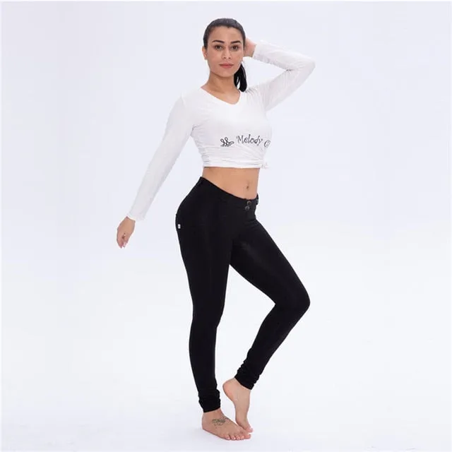 Melody Jeans for Women Skinny Jeans Slim Fit Femme Mid Rise  Fitness Shapewear for Girls Denim Fashion Booty Control Sexy