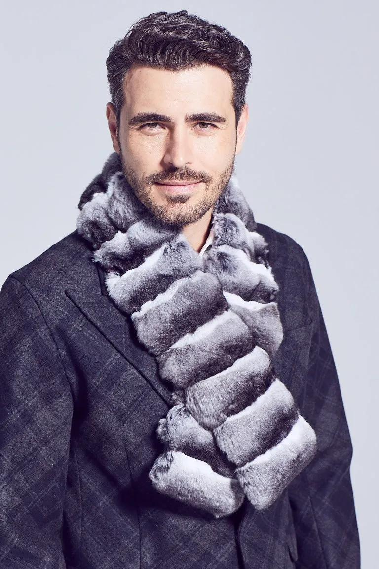 Men's Chinchilla Fur Scarf