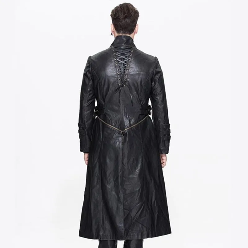 Men‘s Convertible Punk Leather Coat