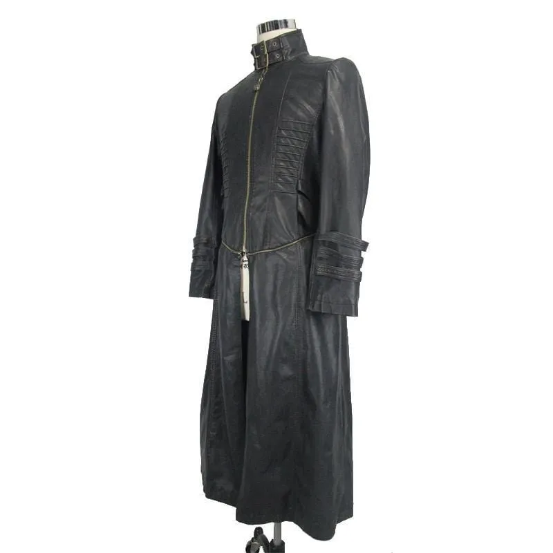 Men‘s Convertible Punk Leather Coat