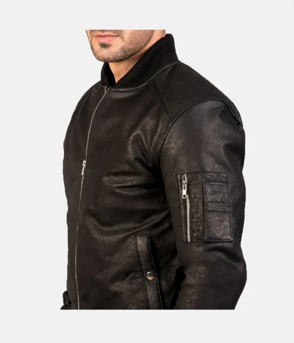 Men's Ma-1 Leather Jacket