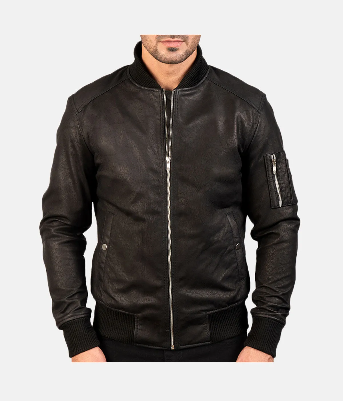 Men's Ma-1 Leather Jacket