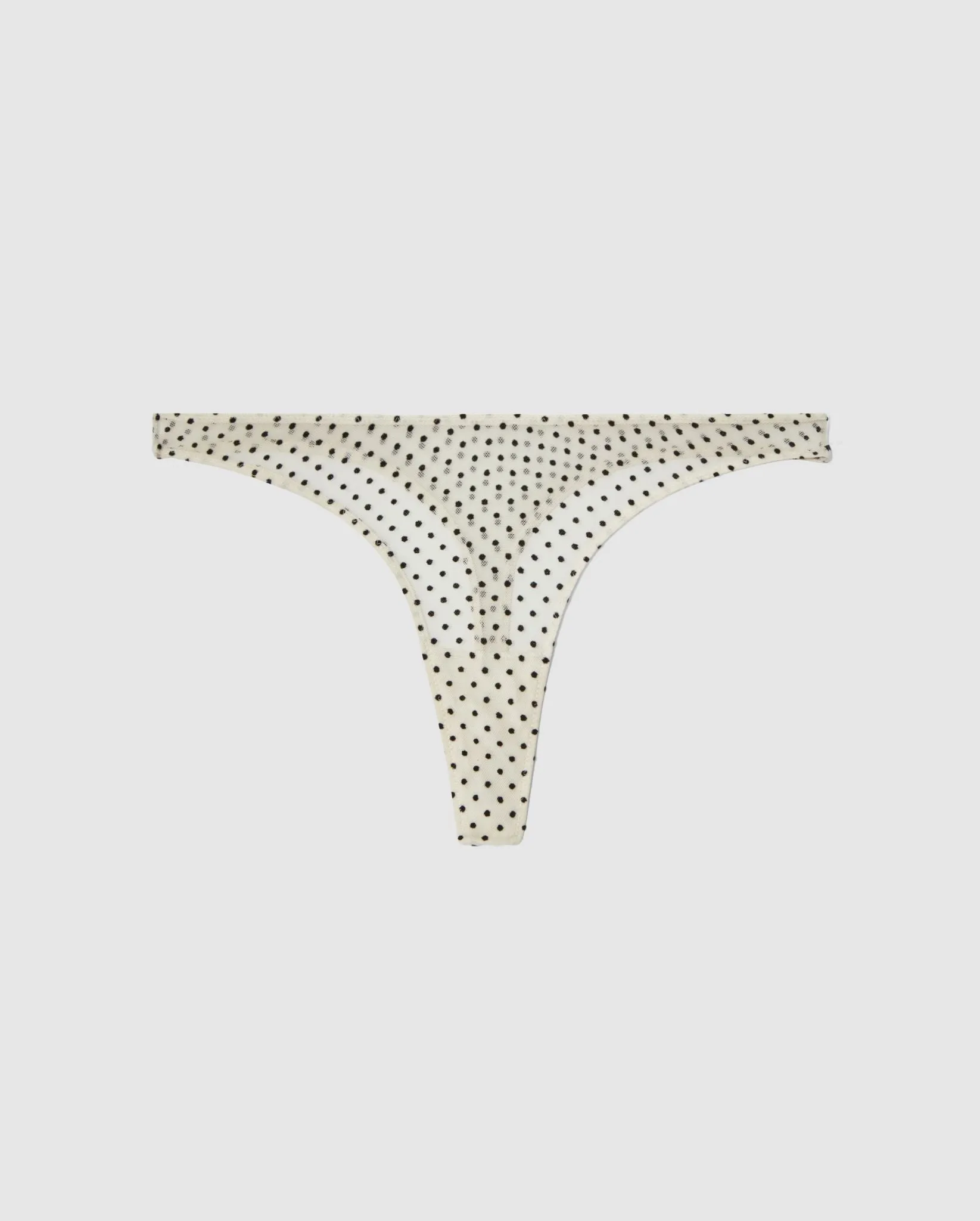 Mesh Thong Cream/Black