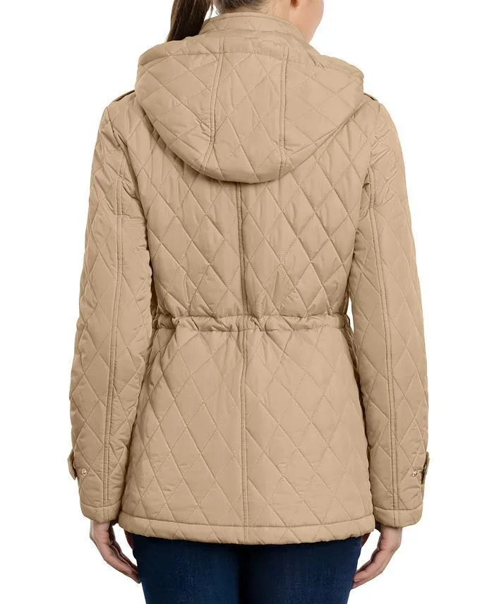 MICHAEL Michael Kors Petite Quilted Hooded Anorak Coat