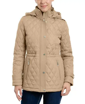 MICHAEL Michael Kors Petite Quilted Hooded Anorak Coat