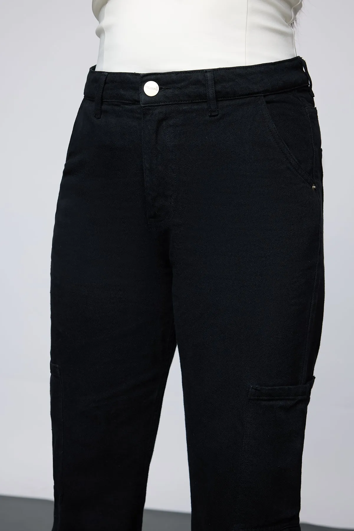 Midnight Luxe Curve Cargo Jeans